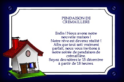Have you finally moved ? Here is an invitation card for your housewarming.