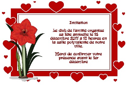 Une jolie carte d'invitation glamour pour f�ter un anniversaire de mariage.